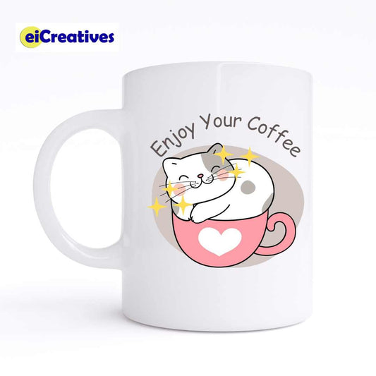 Enjoy Your Coffee Cat - Mug