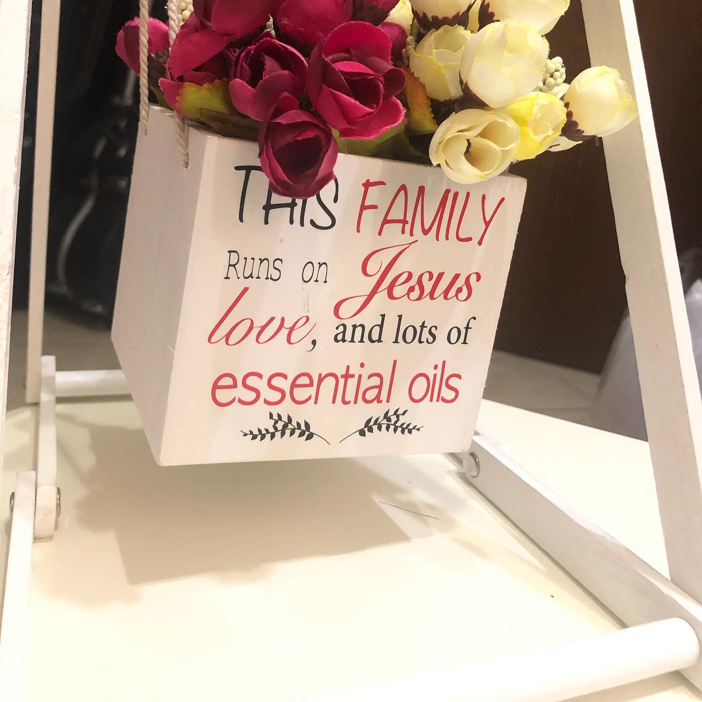 Desktop Flower Box Display with Personalized Text