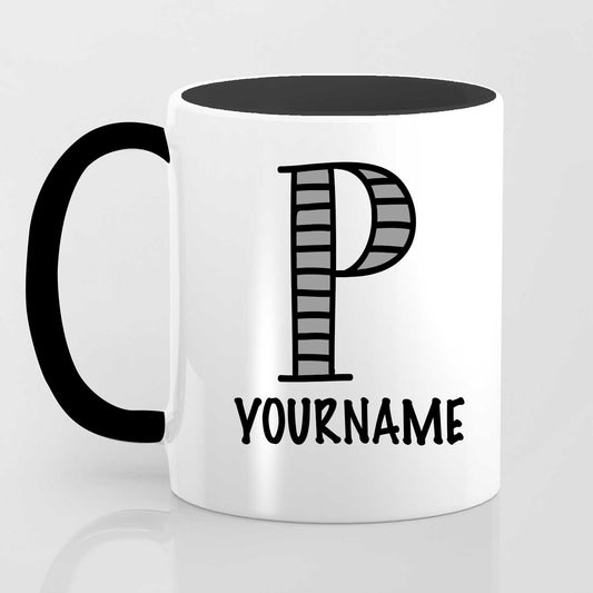 P Alphabet (with your name) - Mug