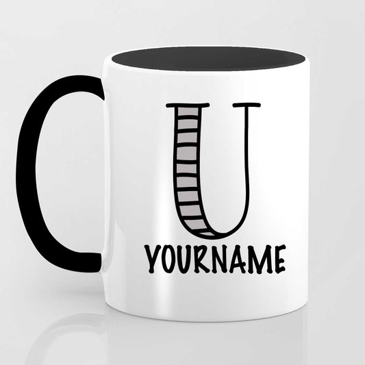 U Alphabet (with your name) - Mug