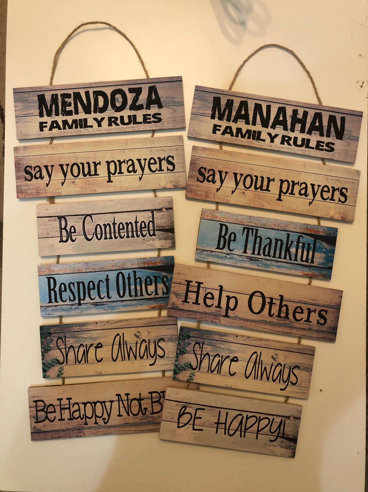 Personalized Family Rules Wall Decor