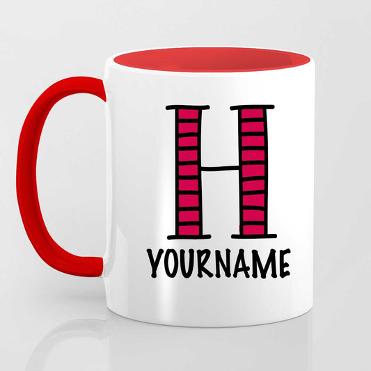 H Alphabet (with your name) - Mug