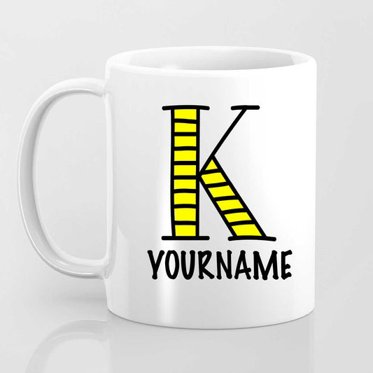 K Alphabet (with your name) - Mug