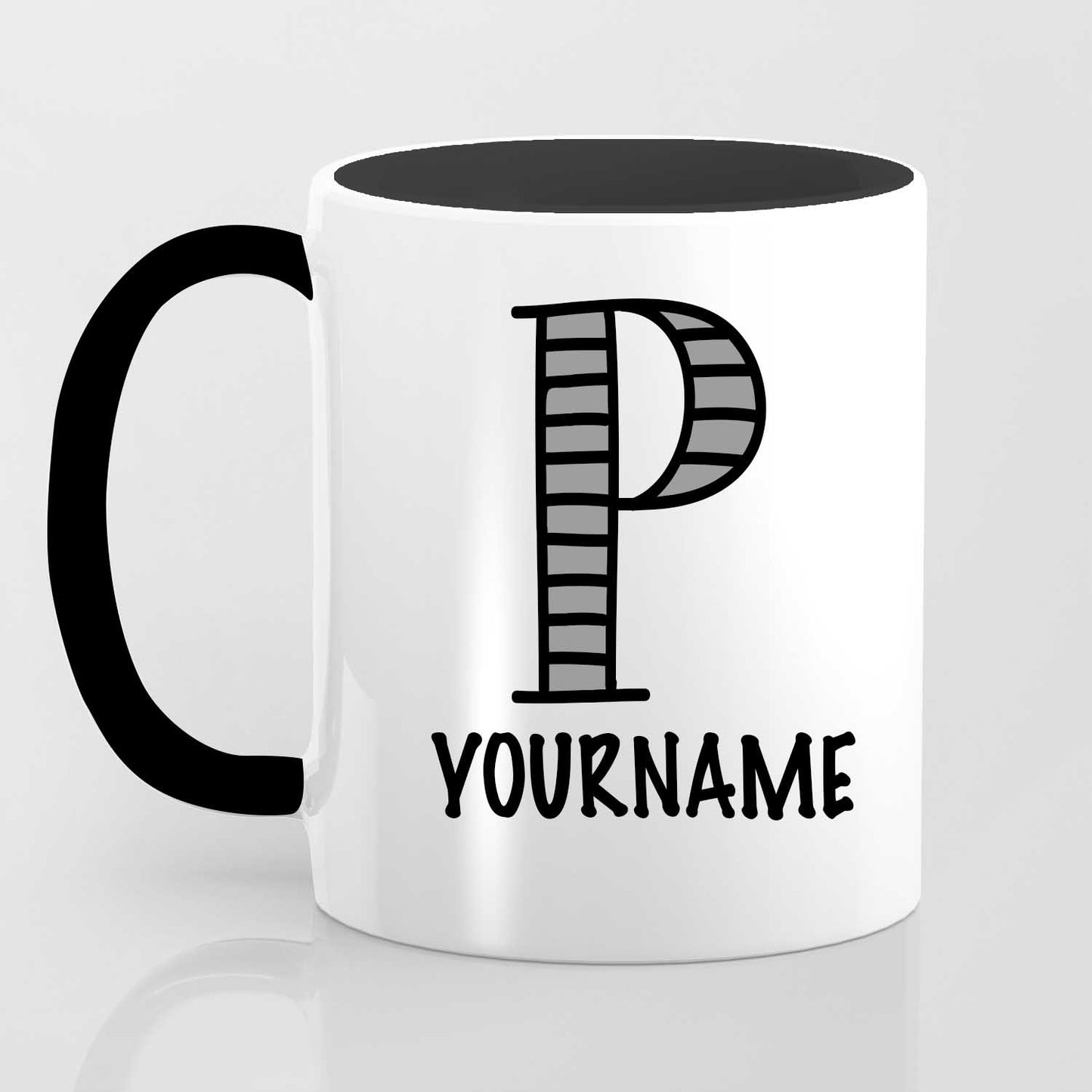 P Alphabet (with your name) - Mug