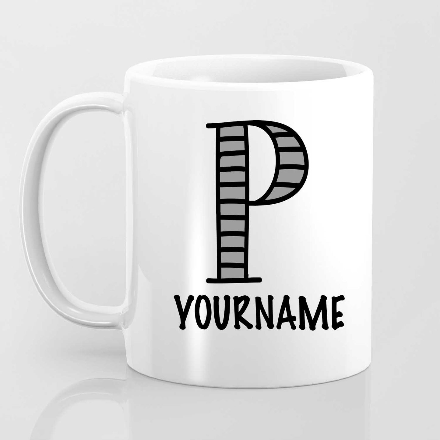 P Alphabet (with your name) - Mug