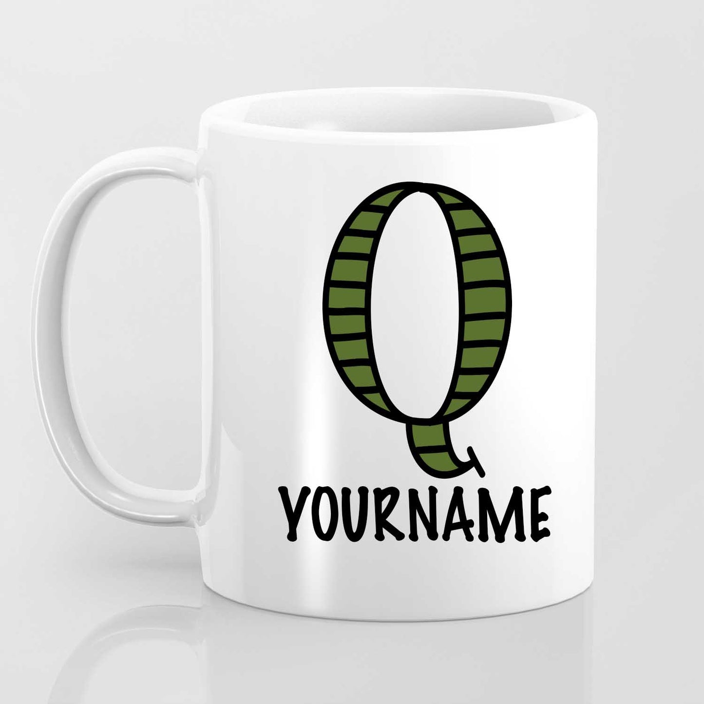 Q Alphabet (with your name) - Mug