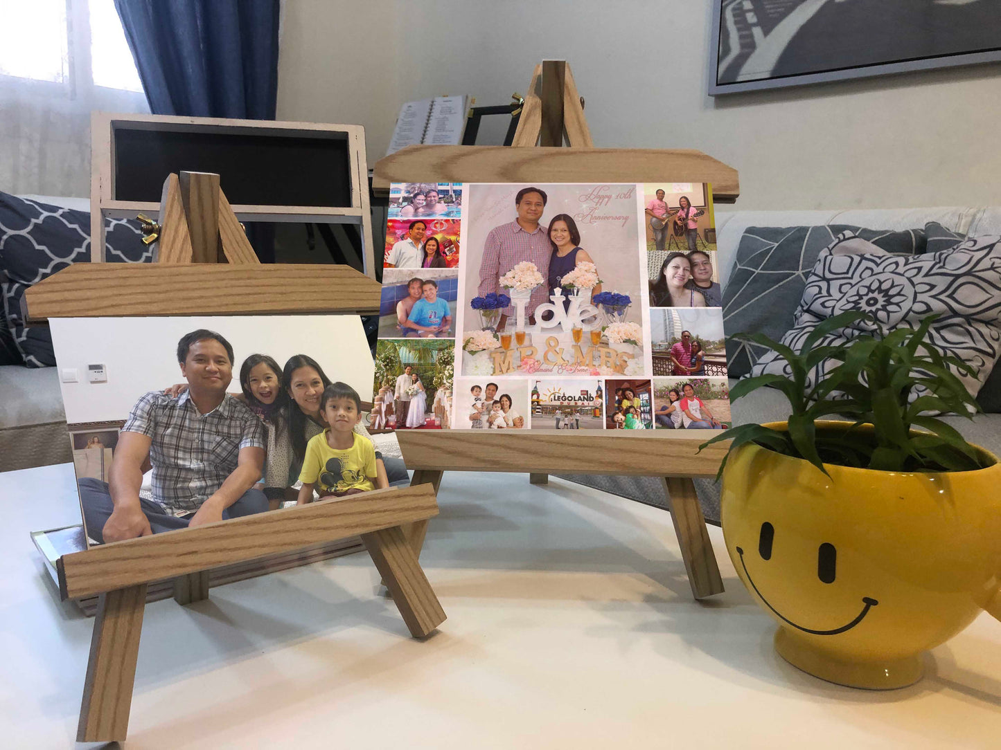 Personalized Wooden Easel Frame Display