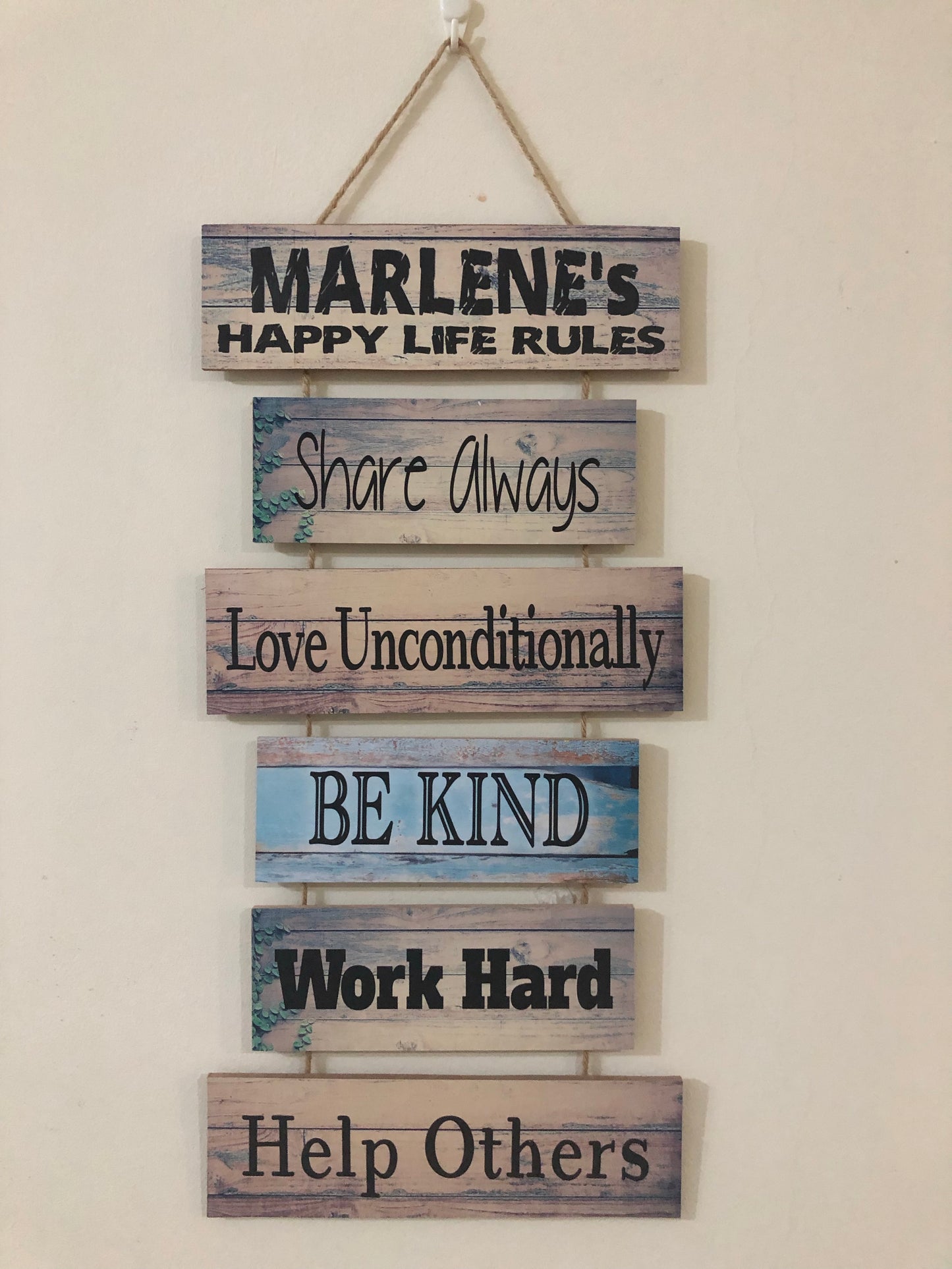 Personalized Family Rules Wall Decor