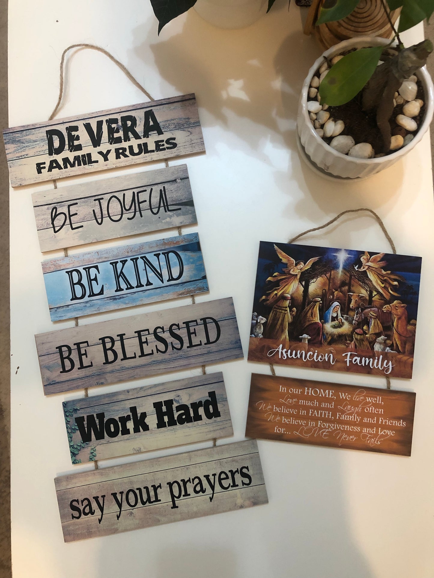 Personalized Family Rules Wall Decor